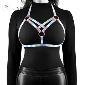 🦋B2G1🦋NS NOVELTIES Cosmo Vinyl Chest Harness VAMP | Multiple Sizes |